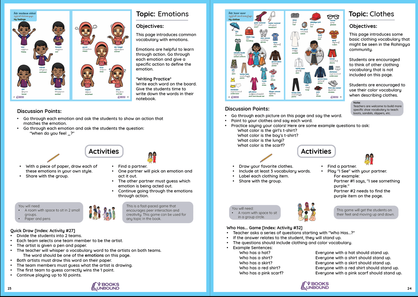 Teacher Guide | My Picture Dictionary: Rohingya Version (Asia)