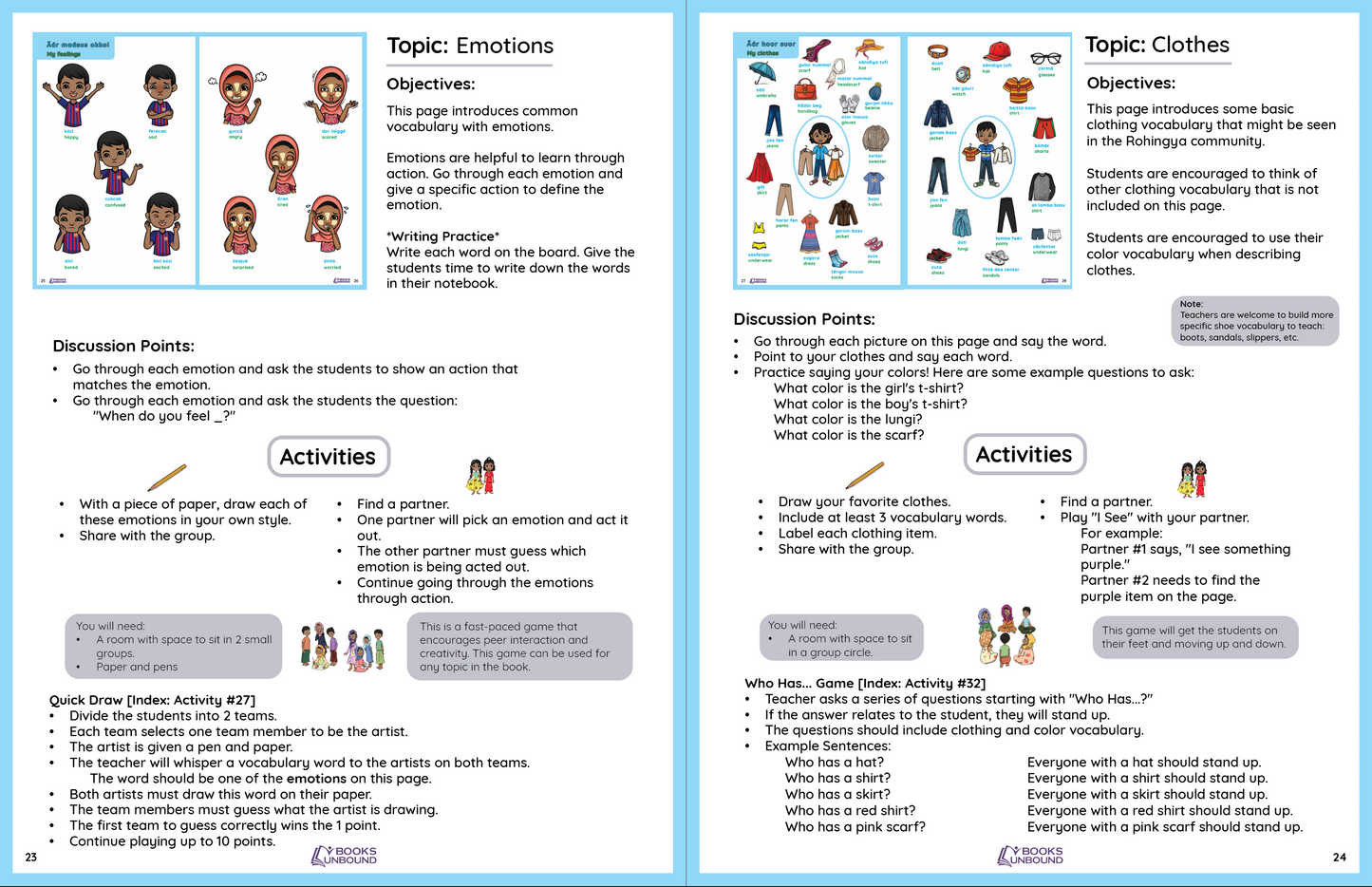 Teacher Guide | My Picture Dictionary: Rohingya Version (USA)