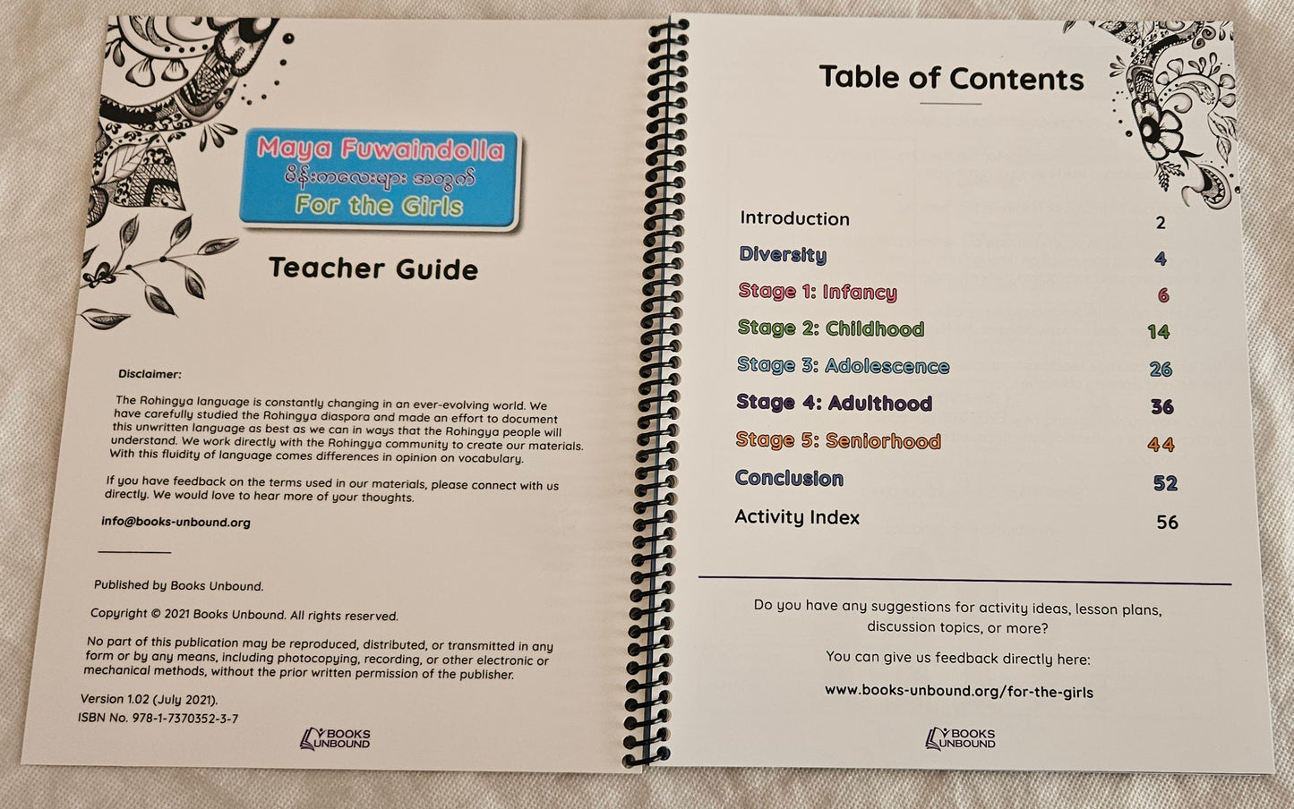 Teacher Guide: For the Girls - Rohingya (Pilot Version)