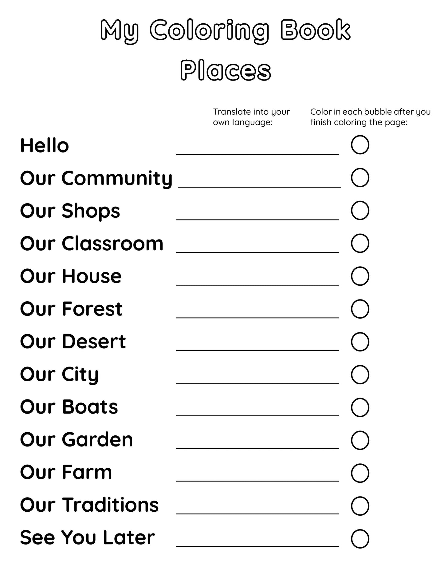 My Coloring Book | USA: Places