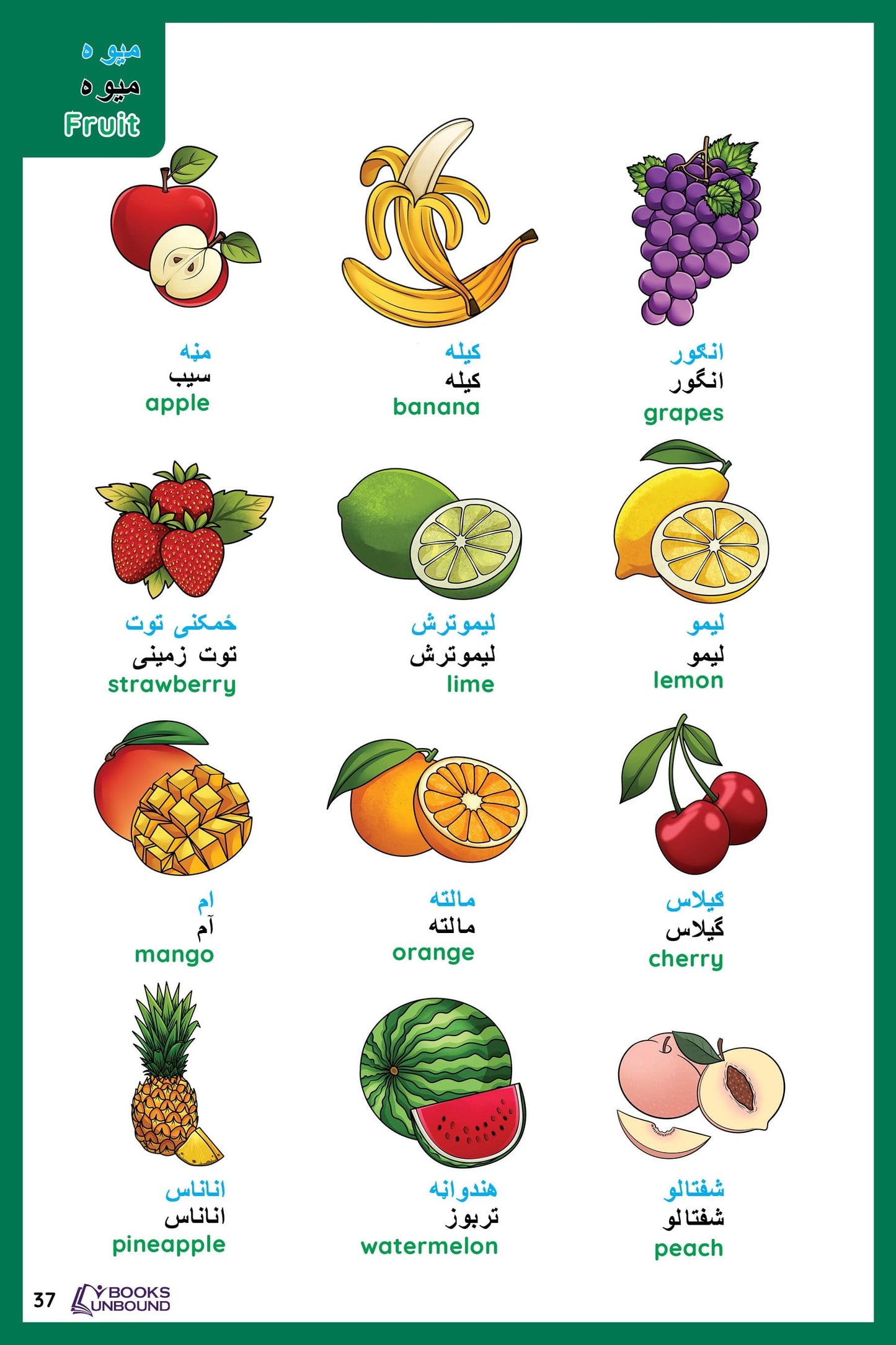 Fruits in Afghan Picture Dictionary