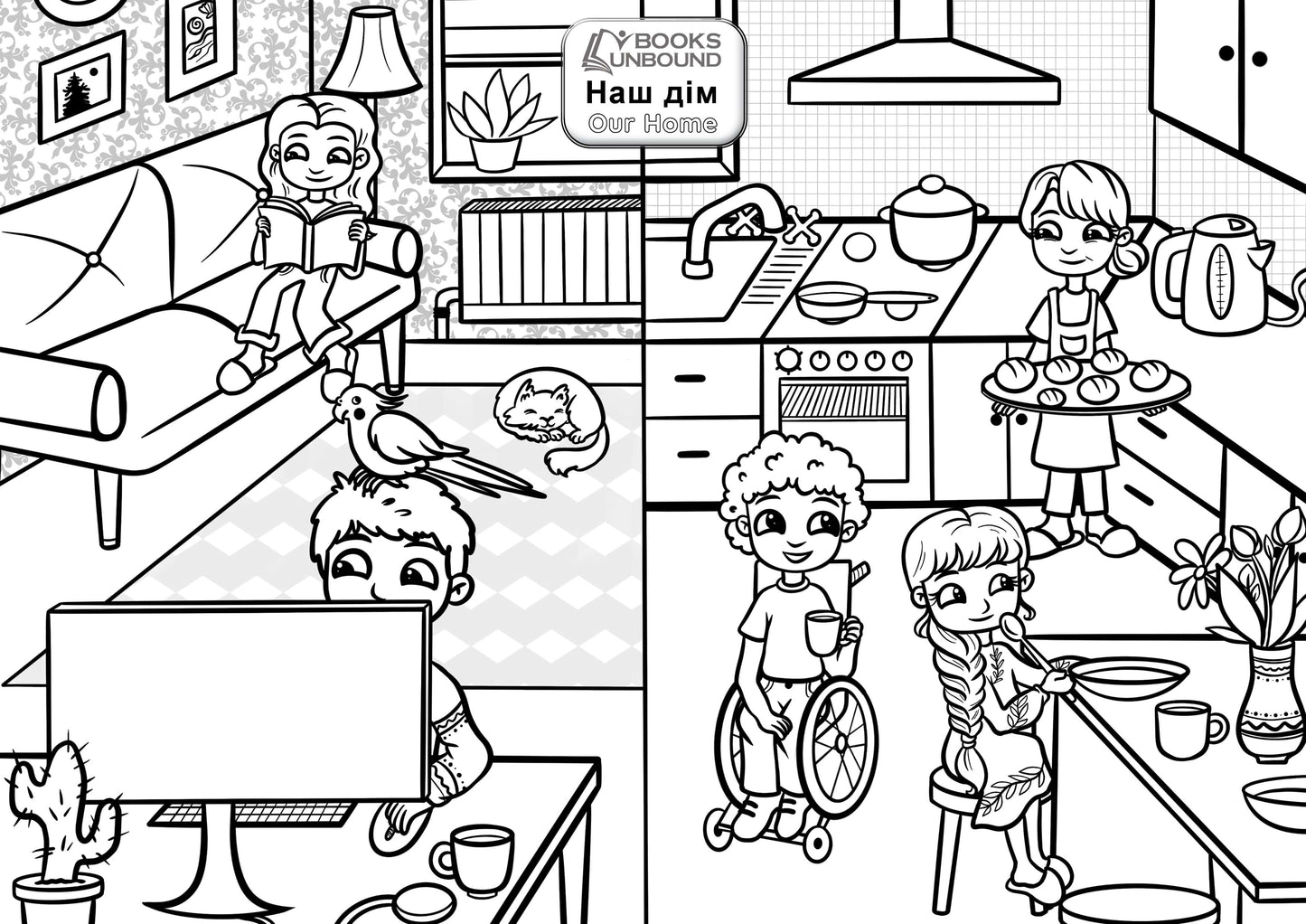 Coloring Page: Our Home