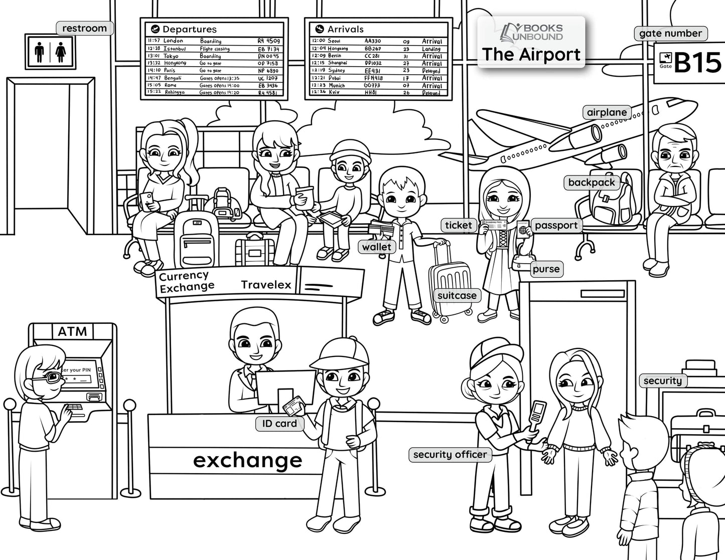 Color & Coloring Page: The Airport